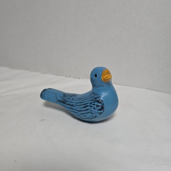 Roseville Ohio L&H Pottery Blue Bird Bath Clip On 1960s MCM Vintage INCOMPLETE - Picture 2 of 10